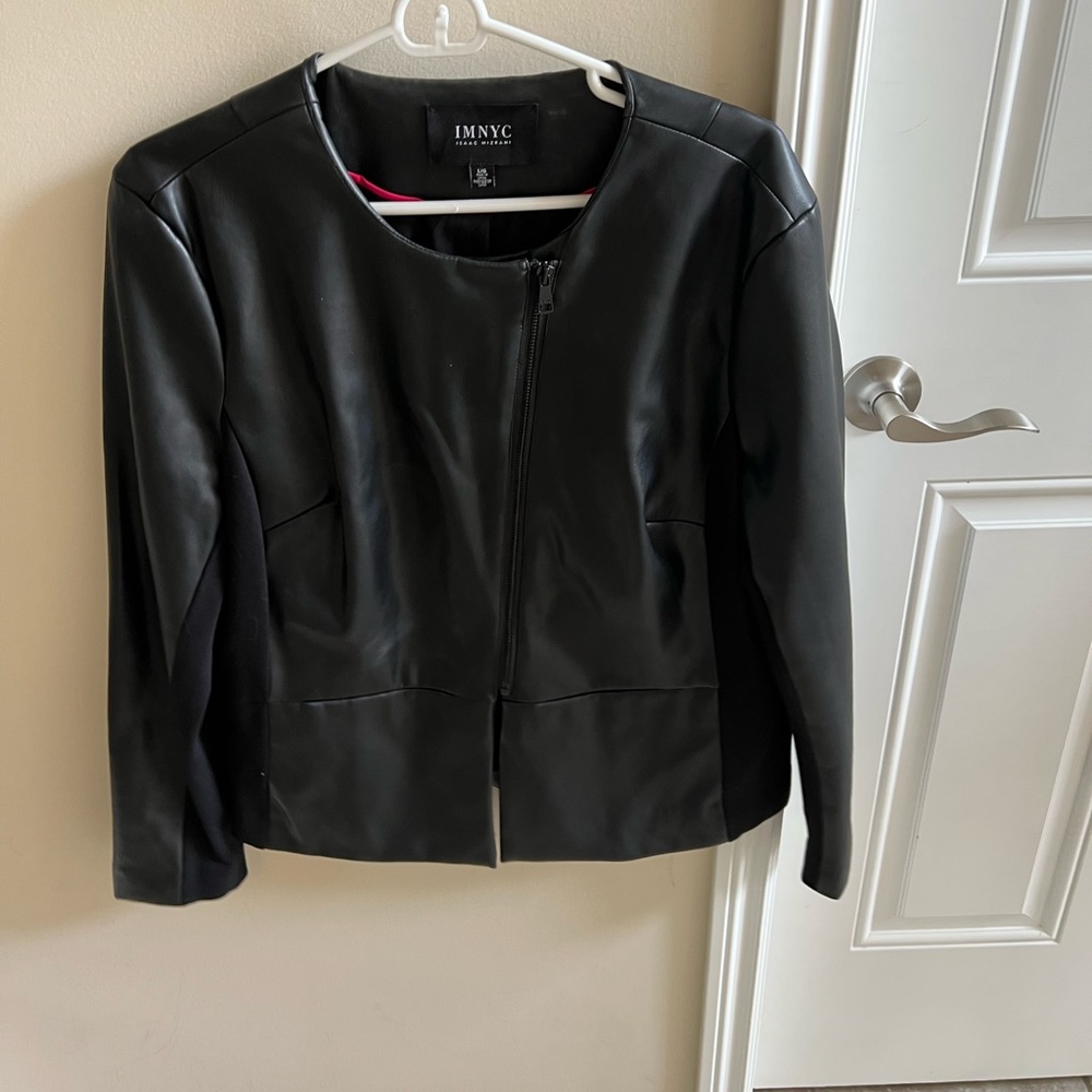 FAUX LEATHER JACKET L